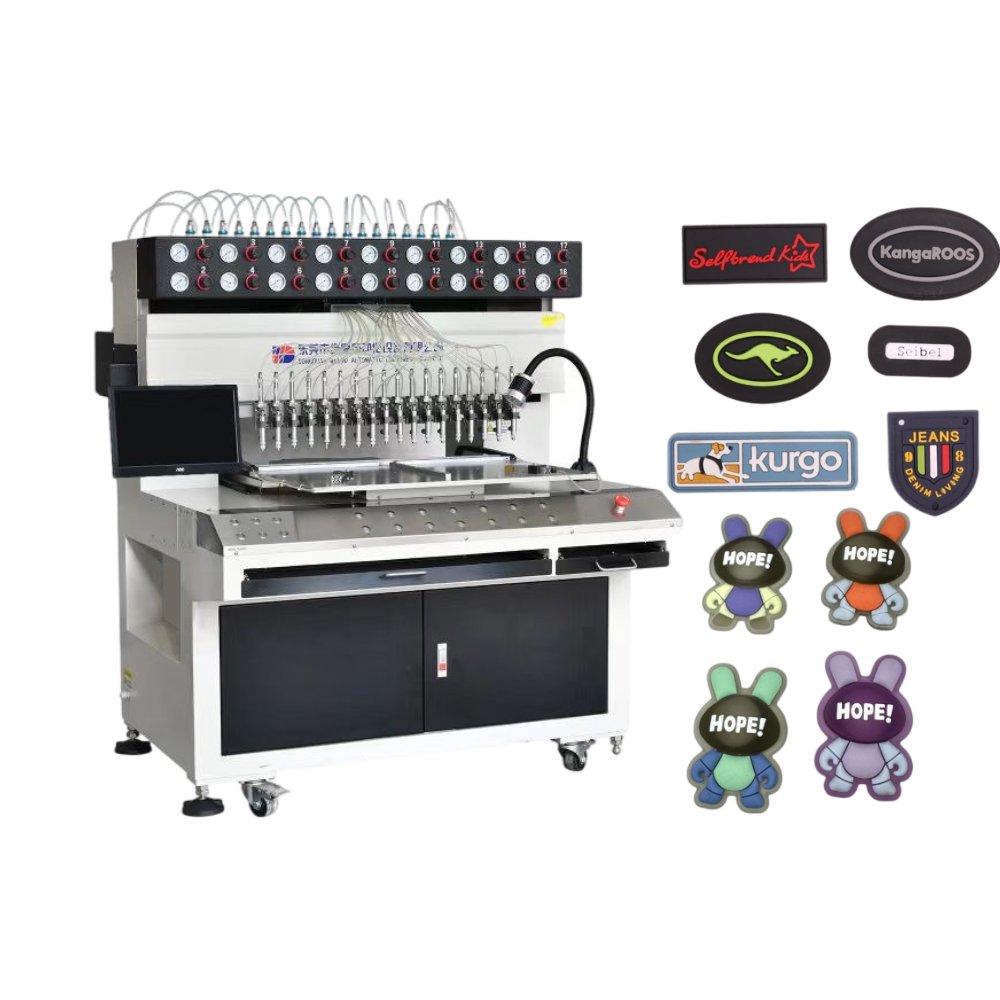 Happy face emoji soft pvc Keychain filling machine